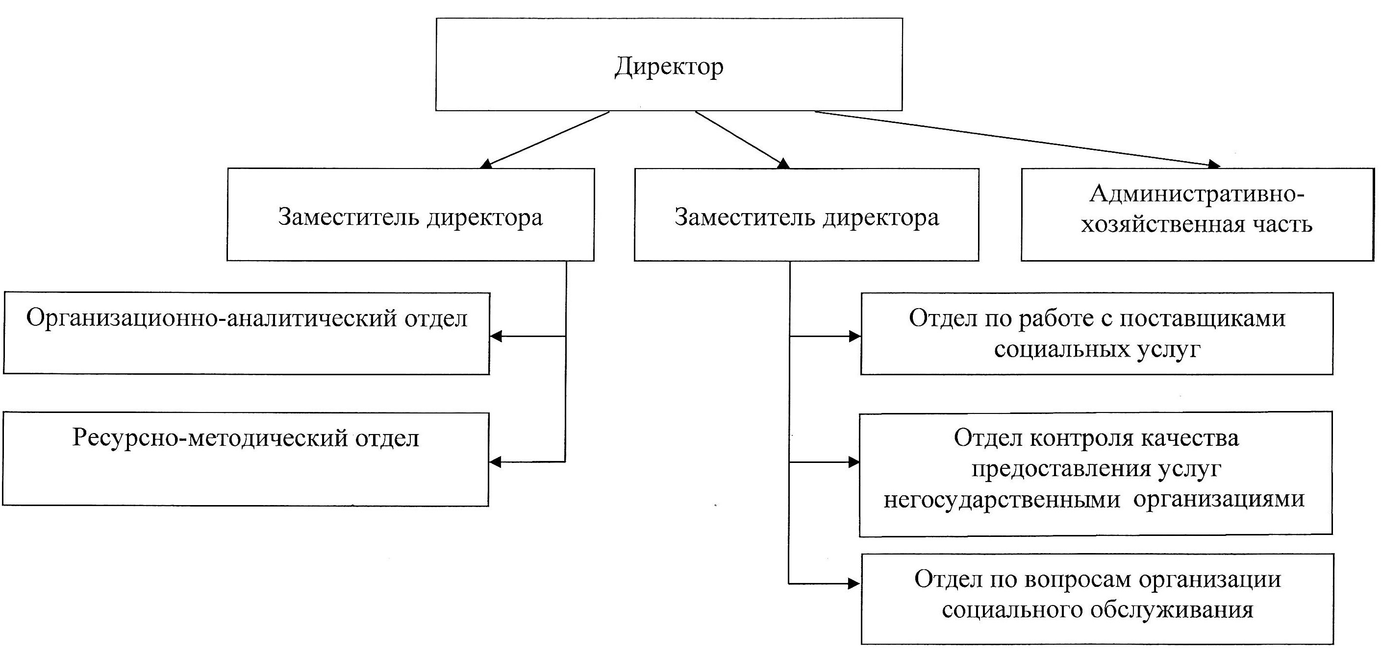 ГБУ «Комплексный центр социального обслуживания населения городского округа  город Выкса» - Структура